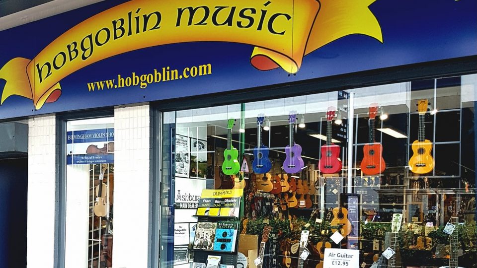 The outside of "Hobgoblin Music"