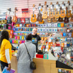 Customer buying a musical instrument