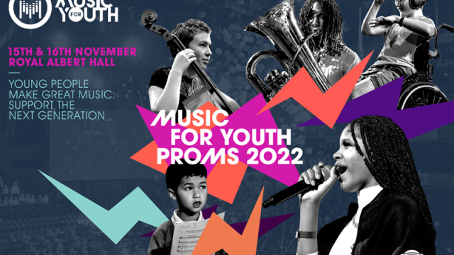 Music for Youth Proms 2022. Various children singing and playing instruments